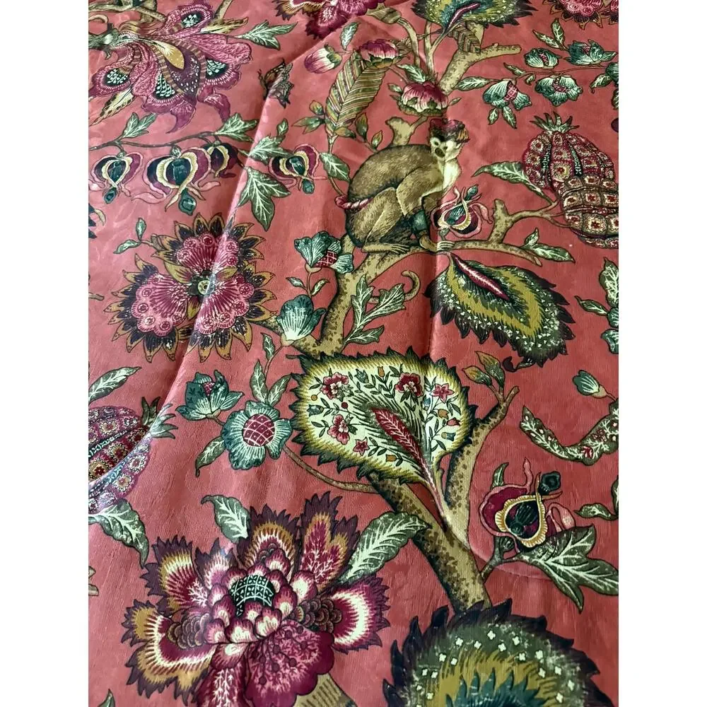 Raymond Waites Studio King Comforter Set Monkey Tropical Botanical Floral 4-Pc
